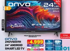 ONVO 240V6001H 24 İNÇ ANDROİD SMART LED TV/AKILLI TELEVİZYON